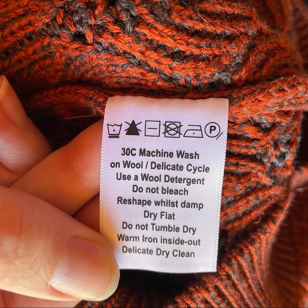 SOLD Mabli Hyfryd Jumper in Brick and Cocoa - Picture 6 of 6